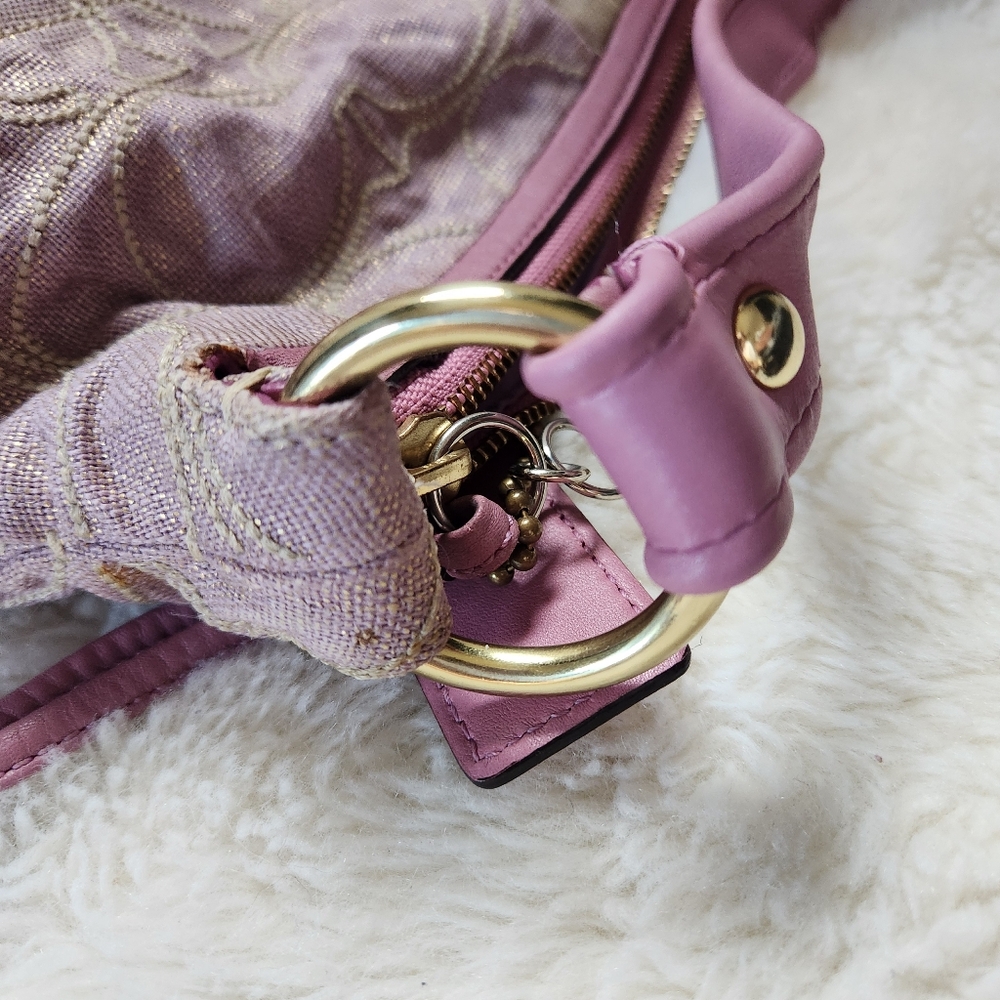 Coach Ali Patchwork Pieced Hobo Bag Y2K Purple - Picture 12 of 16